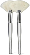 Saian Facial Cleansing Brush Set of 2 - Fan Style Skincare Brushes with Ultra Soft Synthetic Fibers - Manual Face Cleansing Tool for Esthetician Use - Creates Gentle Lather with Durable Acrylic Handle