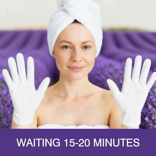 Mositurizing Hand Masks with Lavender, Hydrating Hand Glove for Dry Cracked Hands,Hand Mask Gloves for Soft and Smooth Touch Hands（3Pack） - Image 4