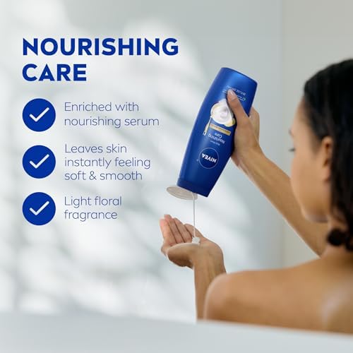 NIVEA Nourishing Care Body Wash, Nourishing Serum, 20 Fl Oz (Pack of 12) - Image 3