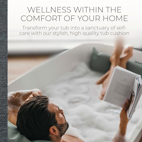 BADESOFA® Luxury Bathtub Pillow for Feet in Charcoal, Quick-Drying - Image 3