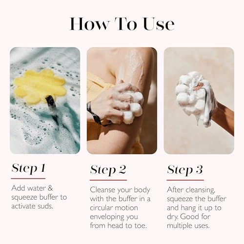 SPONGELLÉ Boxed Flower Body Wash Infused Buffer, Freesia Pear - Image 6