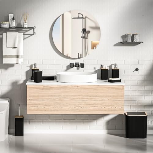 XLHOMO Bathroom Accessories Set - 10PC Elegant Black Bathroom Set - Image 5