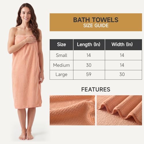 REDKISS Ultra Soft 6 Piece Towel Set, Premium Towels for Bathroom, Highly Absorbent, Quick Dry, Lightweight Bath Towels Set Collection, Includes 2 Bath Towels, 2 Hand Towels, 2 Washcloths, Orange - Image 3