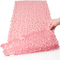 Pebble Shower Mat for Bathtub Non Slip Mat 35"X16" with Suction Cups,Pink by HOME