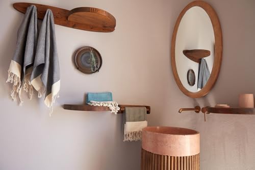 BAY LAUREL Turkish Hand Towel – Pack of 2 | Soft & Absorbent Decorative Towels for Bathroom, Hand, Face, Hair, Gym, Yoga, SPA, Kitchen & Tea | Boho Decor (Fuchsia, Herringbone 16X40 Inches (Set of 2) - Image 6