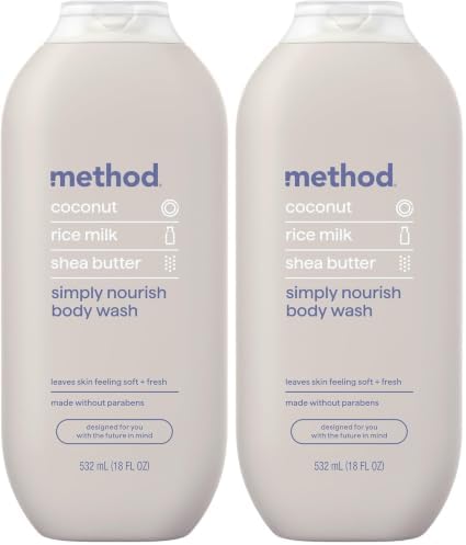 Method Body Wash, Simply Nourish, Paraben and Phthalate Free, 18 oz (Pack of 2) by method