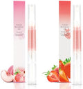 Meschett 2PCS Cuticle Oil Pens for Nail Care, Moisturizing Nail Oil Pen with Soft Brush, Hydrating Cuticle Oil for Dry Nails & Cuticles (Peach & Strawberry Flavors) by MESCHETT