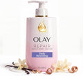 Olay Daily Renewing Body Lotion for Women, 96HR Moisture, Lightweight Fast-Absorbing Repair Care, with Vitamin B3 & Retinol, Free of Parabens & Phthalates, Vanilla Crème & Sandalwood Scent, 17 fl oz by Olay