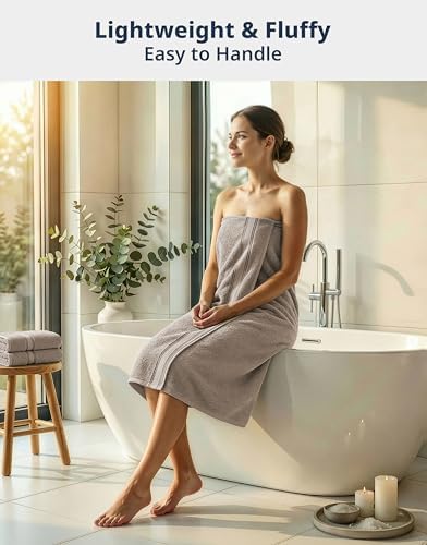 LANE LINEN Towel Set for Bathroom Soft Absorbent Quick Dry - Platinum - Image 2