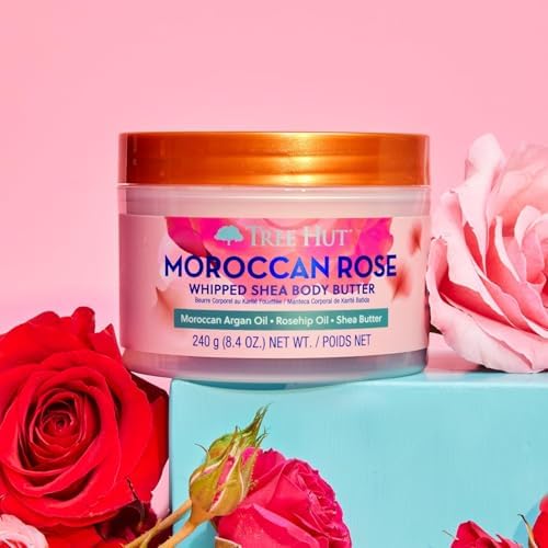 Tree Hut Moroccan Rose Whipped Shea Body Butter, Hydrating & Nourishing Body Lotion with Natural Oils, Moisturizer for Soft & Smooth Skin, 8.4 Oz (Pack of 12) - Image 5
