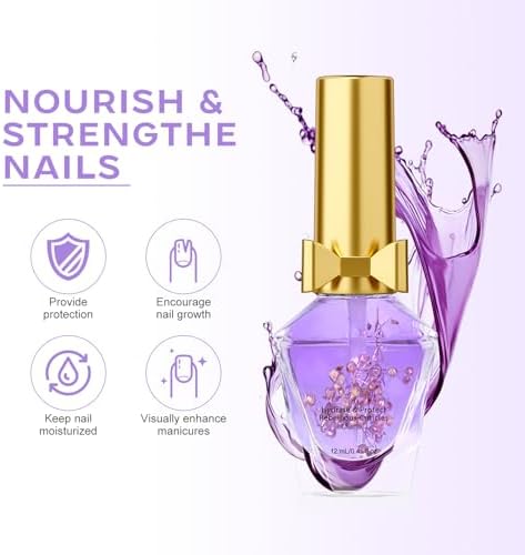 Cuticle Oil, Cuticle Nail Oil Infused with Real Flowers, Lavender 12ml - Image 4