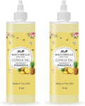 Cuticle Oil For Nails Refill size for Dry Cracked Cuticles (4 Ounce, Pineapple) (Pack of 2) by Maccibelle