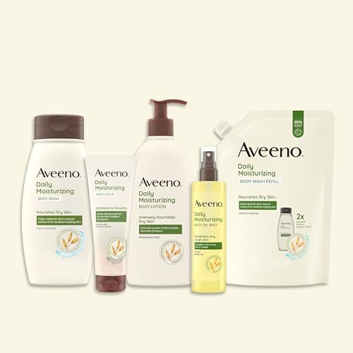 Aveeno Daily Moisturizing Body Oil Mist with Oat & Jojoba Oil for Dry Sensitive Skin,Nourishing Body Spray for Smoother Skin,Paraben-,Silicone- & Alcohol-Free,6.7 fl. oz,(Pack of 4) - Image 4