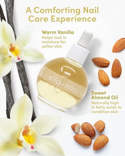 ella+mila Cuticle Oil for Nails - Vanilla Dream, Vegan, 2.3 fl oz - Image 3