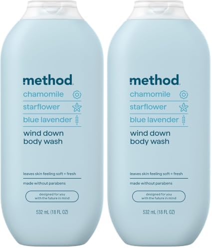 Method Body Wash, Wind Down, Paraben and Phthalate Free, 18 oz (Pack of 2) by method