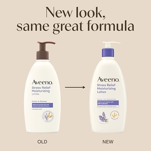 Aveeno Stress Relief Moisturizing Body Lotion, Lavender Scent, 12 fl. oz - Image 2