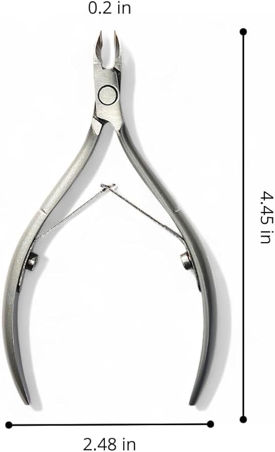 Beauty Power Cuticle Trimmer with Cuticle Pusher & Nano Nail File - Cuticle Nipper Cuticle Remover - Professional Stainless Steel Clippers Pedicure Manicure Tools for Fingernails - Gift Idea