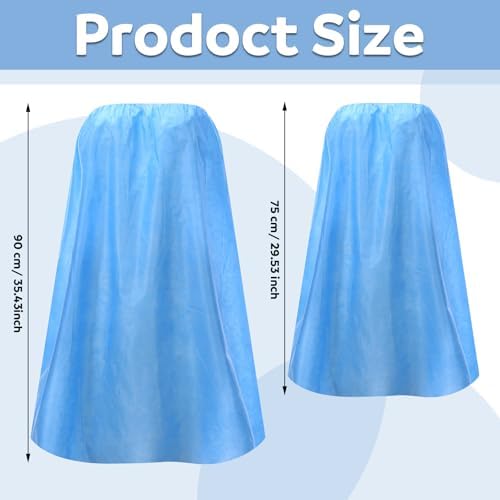 Janmercy 16 Pcs Disposable Spa Wraps for Women with Adjustable,Blue - Image 2