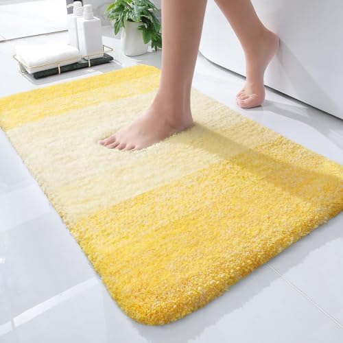 OLANLY Small Bathroom Rugs 24x16, Extra Soft Absorbent Microfiber Bath Rugs by OLANLY