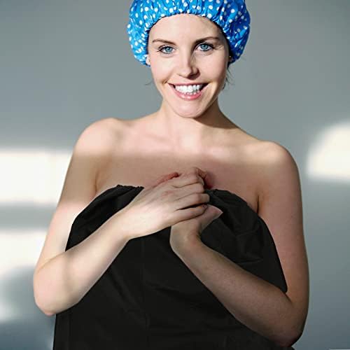 Janmercy 16 Pcs Disposable Spa Wraps for Women with Adjustable,Black - Image 5
