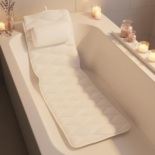 Our Full Body Bath Pillow - Ideal Bathtub Accessory for Relaxing Bath Gifts for Women by Monsuri
