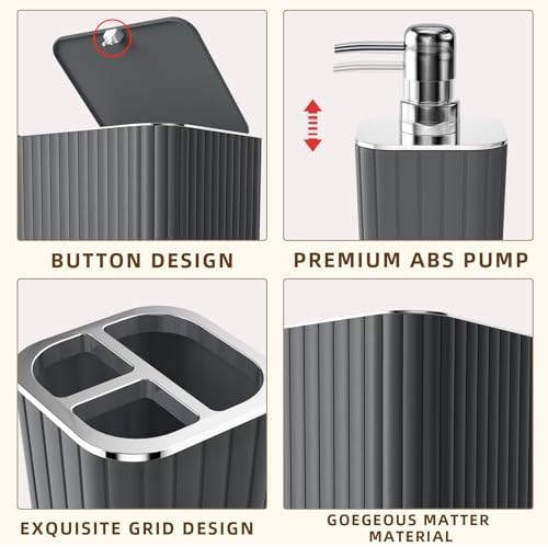 XLHOMO Bathroom Accessories Set- Bathroom Set with Shower Curtain and Rugs - Image 7