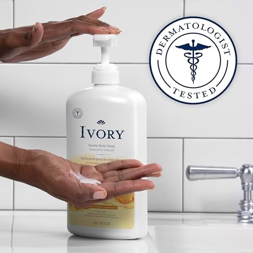 Ivory Body Wash Gentle, Free of dyes, parabens, and phthalates, Honey Scent, 35 oz (Pack of 4) - Image 4