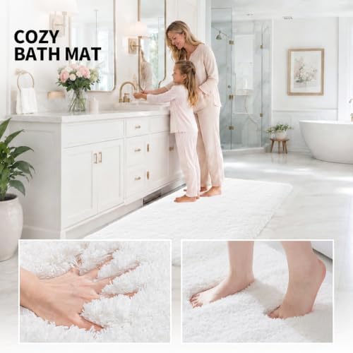 ILANGO Bathroom Rugs 48" × 24", Extra Soft Absorbent Microfiber Bath Rugs - Image 5