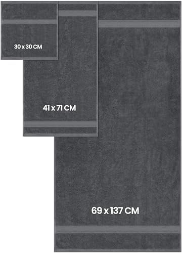Bulk 64-Pack Hotel & Spa Towel Set, Commercial Grade Shower Towel, Grey - Image 2