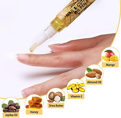 Lagunamoon Mango Cuticle Oil Pen for Nail Care, 5ml Nail Oil Pen with Natural Ingredients to Moisturize and Nourish Dry Nails and Cuticles, Cuticle Oil to Prevent Nail Cracking and Hangnails - Image 3