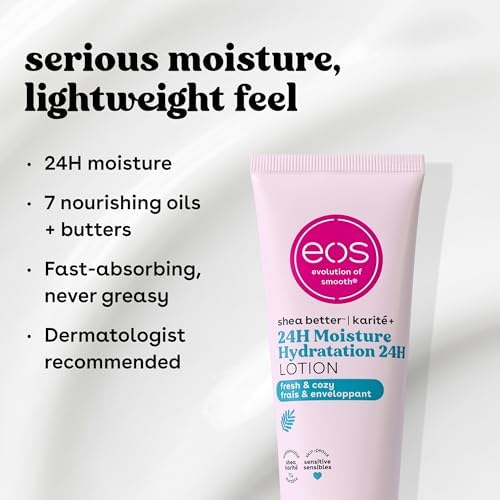 eos 24H Moisture Travel Body Lotion- Fresh & Cozy, Mini Size, 2.5 fl oz - Image 4