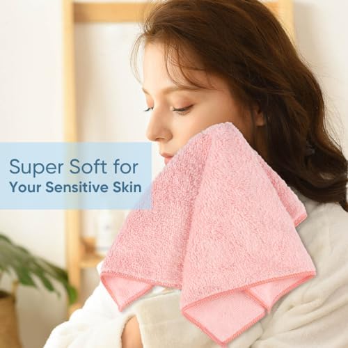 HOMEXCEL Washcloths 50PK, Ultra Soft&Highly Absorbent Face Towels, 12X12 in - Image 3