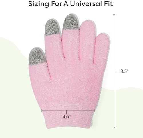 ZenToes Moisturizing Gloves for Dry Hands, Media Tips, Fuzzy, 1 Pair - Image 7