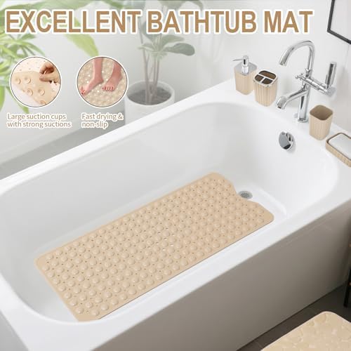 XLHOMO 26PC Bathroom Accessories Set - Gorgeous Bathroom Set, Beige Bathroom Accessory Set, Shower Curtain Set with Bathtub Mats for Shower Tub, Trash Can & Soap Dispenser - Image 2