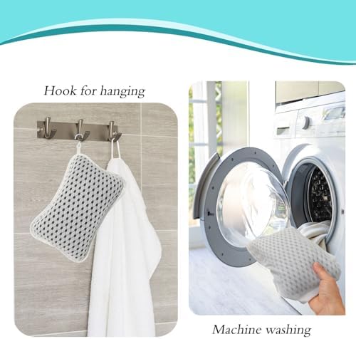 Bath Pillows for tub,Home Spa Pillows for Bathtub, Hot Tub,Head and Neck Support with 2 Strong Suction Cups,Grey - Image 5