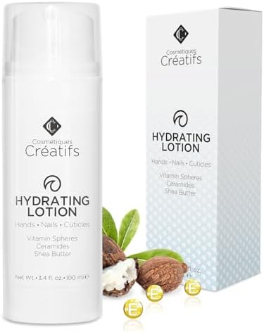 Hand & Nail Lotion for Dry Hands, Nails and Cuticles, Travel Size, 3.4 oz by Cosm%C3%A9tiquesCr%C3%A9atifs