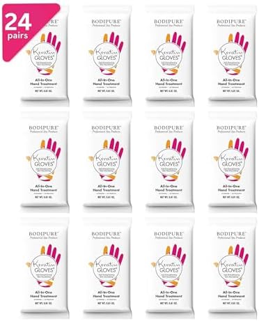 Bodipure Keratin Hand Mask 24pk, Deep Moisturizing for Dry Hands, Nail Care - Image 6