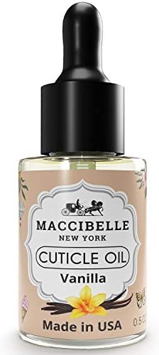 Cuticle Oil 0.5 oz - Heals Dry Cracked Cuticles (Sweet Vanilla, 0.5 Fl Oz) by Maccibelle