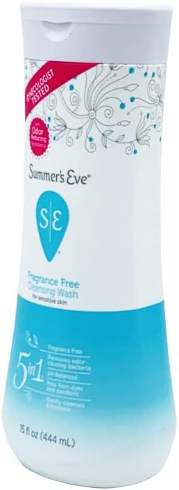 Summer's Eve Fragrance Free All-Over Feminine Wash, Gentle pH-Balanced Body Wash for Women, Removes Vaginal Odor, 15 Fl Oz (Pack of 2)