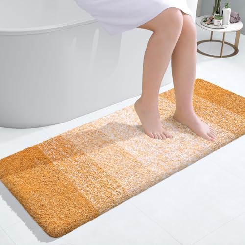 OLANLY Bathroom Runner Rug 47x17, Extra Soft Absorbent Microfiber Bath Rugs by OLANLY