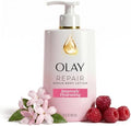 Olay Intensely Hydrating Body Lotion for Women, 96HR Moisture & Lasting Skin Hydration, with Hyaluronic Acid & Niacinamide, Free of Parabens & Phthalates, Ripe Berries & Sweet Vanilla Scent, 17 fl oz by Olay