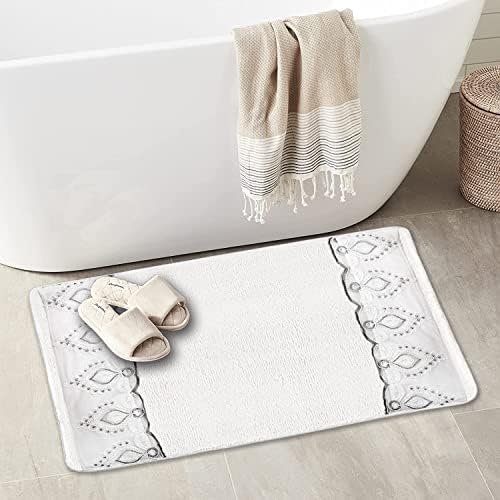 Zahari Home Monaco Modern Bathroom Rug Classic Luxury Bath Rug Contemporary Decor Beautiful Bath Shower Tub Décor Unique Design Stylish Bathroom Rug Shower Mat - Image 3