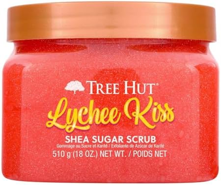 Tree Hut Shea Sugar Scrub, Lychee Kiss, 18 Ounce (Pack of 12) by TreeHut