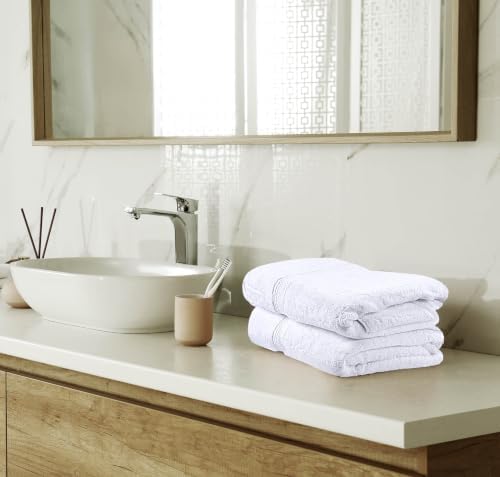 Utopia Towels 8 Piece Majestic Plush Luxury Towel Set, Cotton, White - Image 6