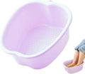 Ytterbium Foot Soaking Bath Basin, Large Massage Foot Soaking Tub, Plastic Home Spa Pedicure Bucket, Relaxation & Stress Relief, Suitable for Women & Men (Light Purple)