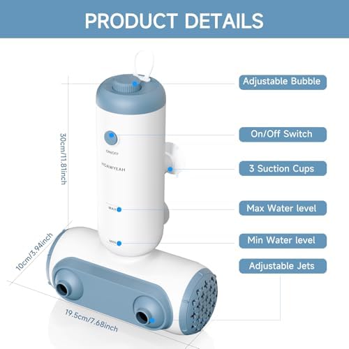 Portable Jets Bath for tub, Dual Mode Bubble & Massage Bathtub Accessories - Image 5