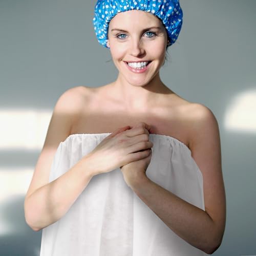 Janmercy 32 Pcs Disposable Spa Wraps for Women with Adjustable,White - Image 4