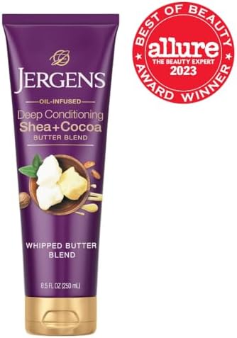 Jergens Shea and Cocoa Whipped Body Butter Lotion, Tone Enriching Hand And Body Lotion for Dry Skin, with Vitamins B3 & E, 8.5 Oz (Pack of 5) - Image 2