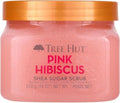 Tree Hut Pink Hibiscus Shea Sugar Scrub, Mothers Day Gifts, Exfoliating, Hydrating & Moisturizing Body Scrub with Shea Butter & Nourishing Essential Oils, Smooth & Soften Skin, 18 oz (Pack of 12) by TreeHut