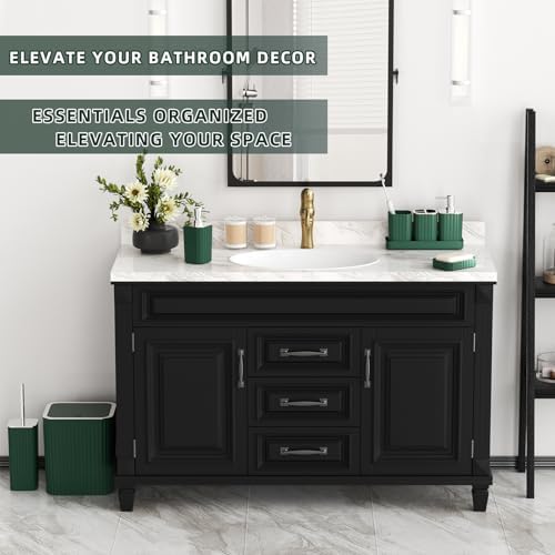 XLHOMO Bathroom Accessories Set - 10PC Gorgeous Green Bathroom Set - Image 6